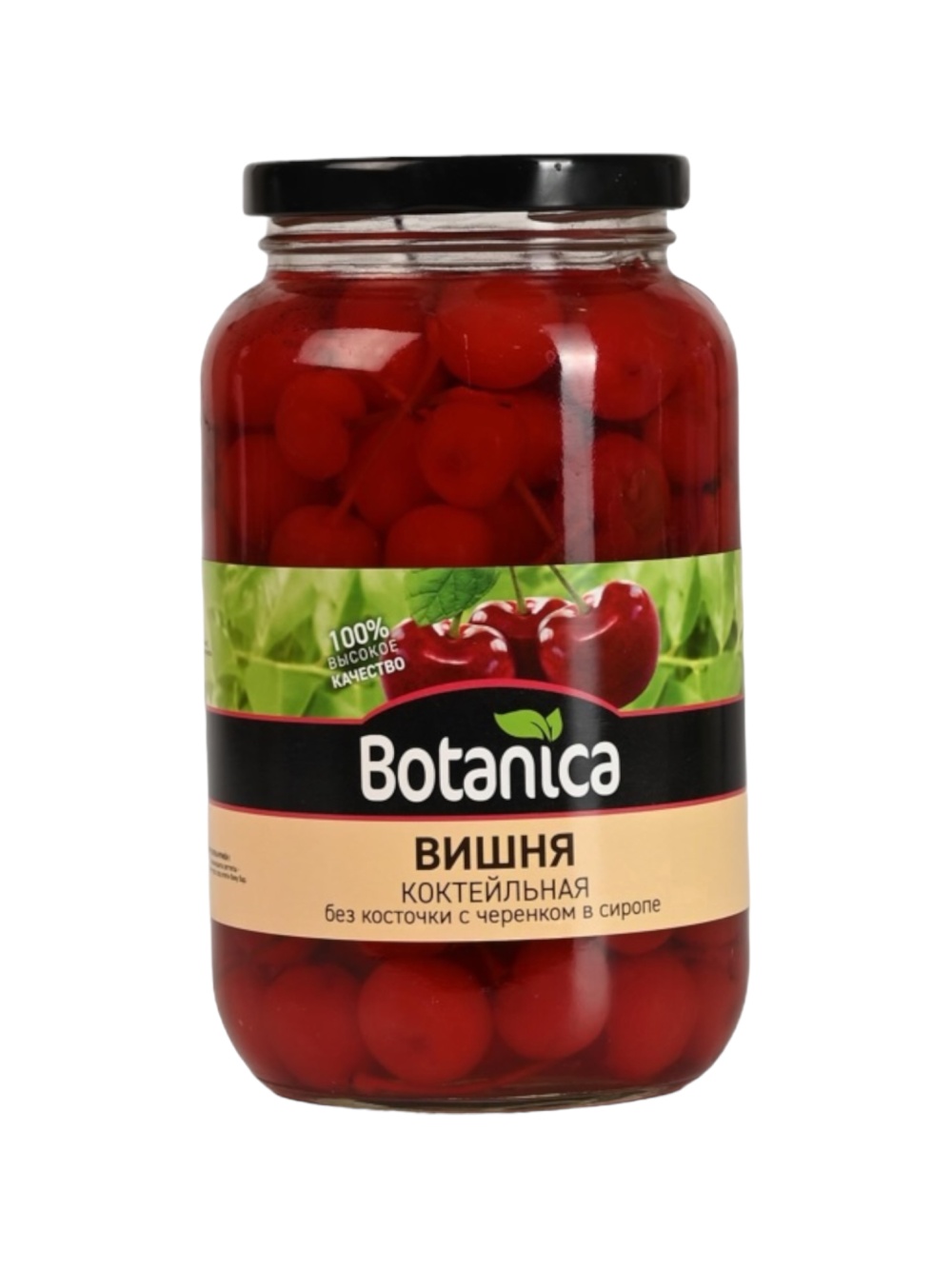 картинка Вишня коктейльная красная с черенком "Botanica" (720 мл) от ТД Гурман