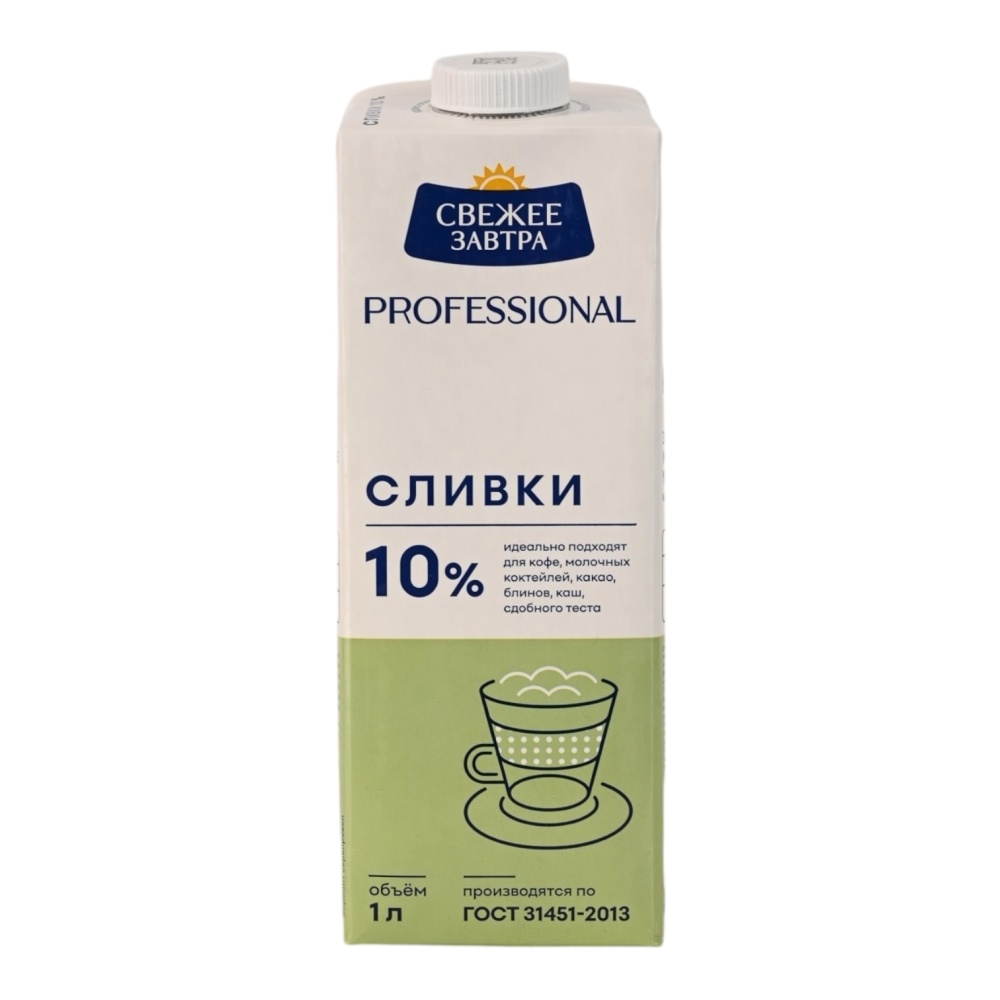 картинка Сливки Свежее Завтра 10% (1л) от ТД Гурман