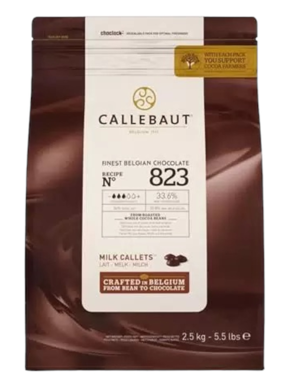 картинка Шоколад молочный Callebaut 33,6%  в галетах (2,5 кг) от ТД Гурман