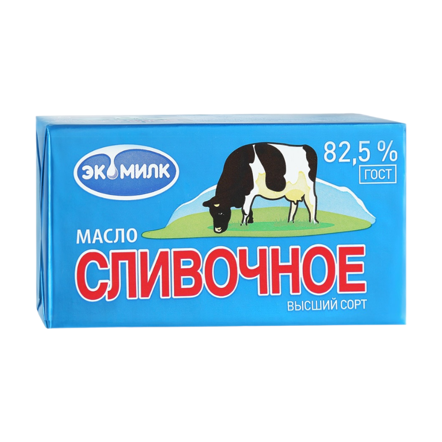 картинка Масло сливочное "Экомилк" 82,5% (450 гр) от ТД Гурман