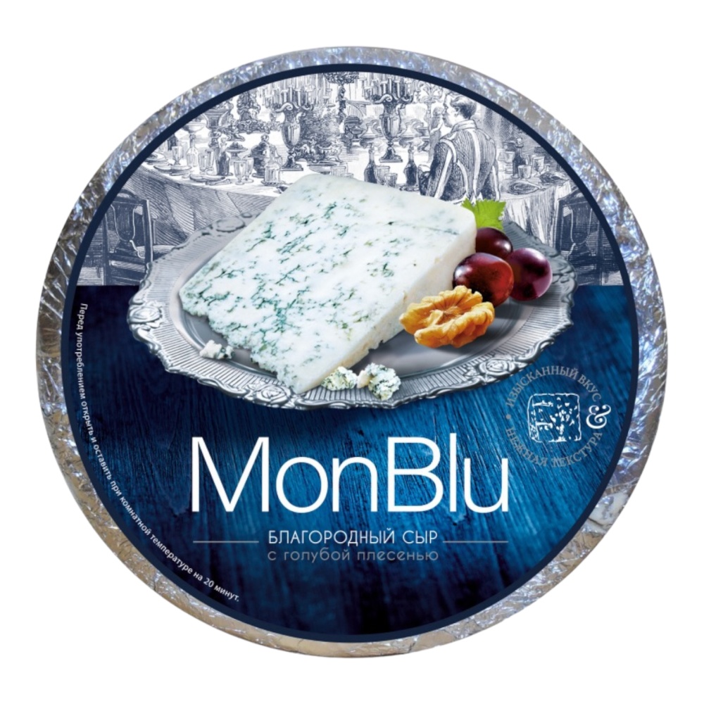 картинка Сыр с голубой плесенью Mon Blu (Круг 2,5 кг) от ТД Гурман