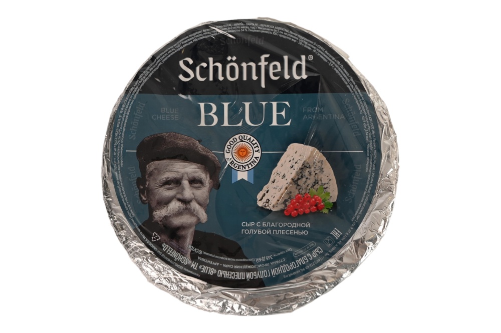 картинка Сыр с голубой плесенью "Schonfeld" 54% (Круг 2.2 кг) от ТД Гурман