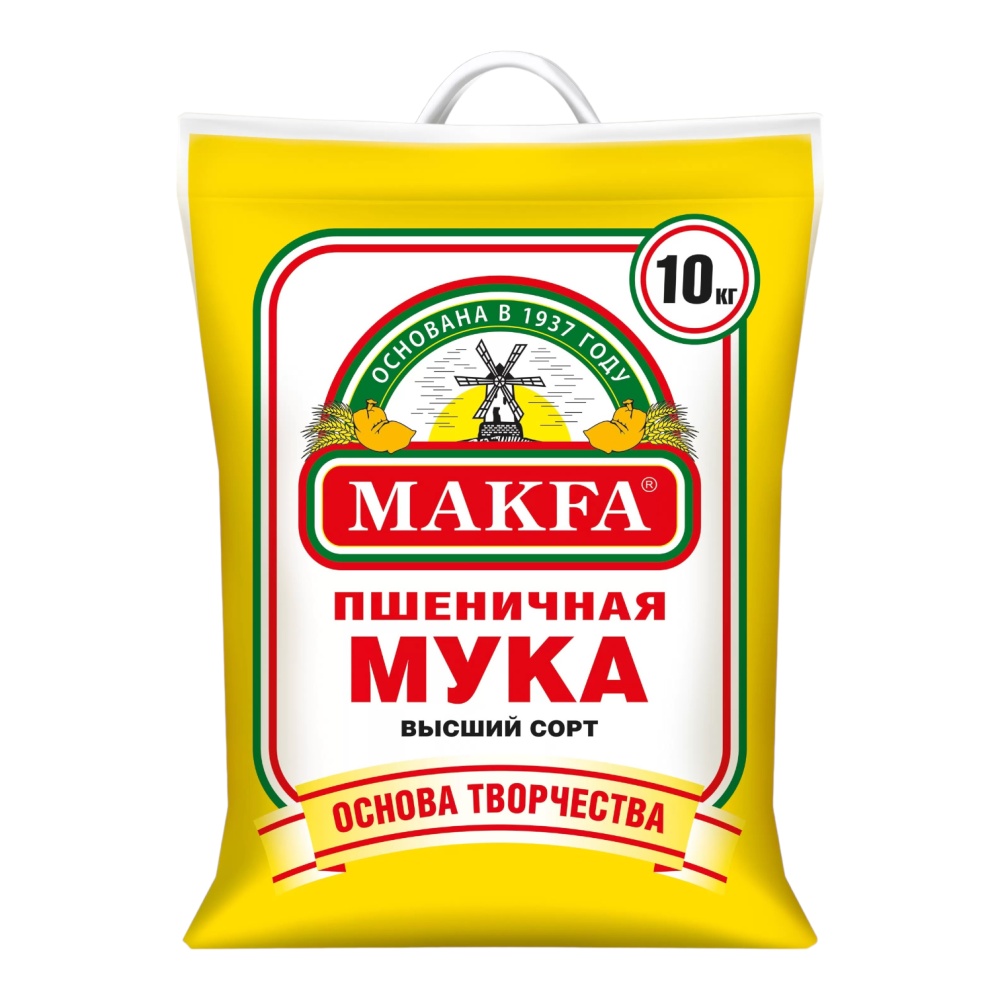 картинка Мука пшеничная "МАКФА" в/с Курган (10 кг) от ТД Гурман