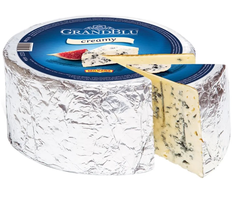 картинка Сыр с голубой плесенью "ГрандБлю Милкана" сливочный (Круг 2,6 кг) от ТД Гурман